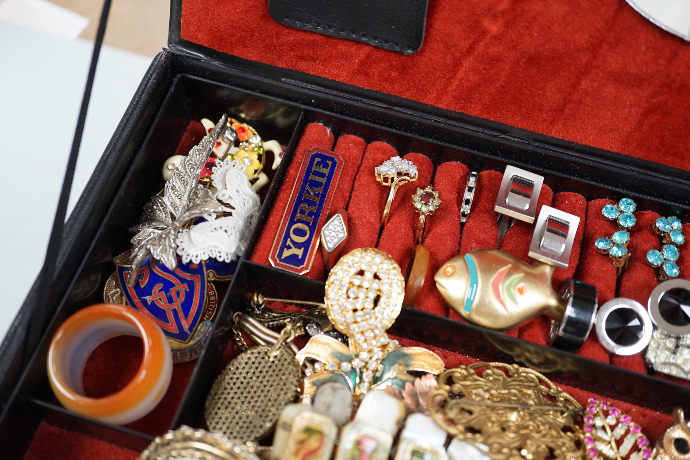 A large quantity of mixed costume jewellery.